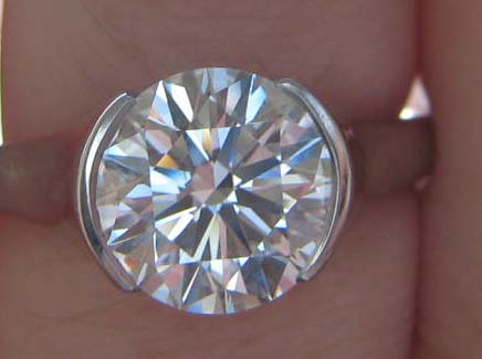 Diamond Engagement Ring Sholdt Half Bezel Setting